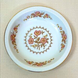 Bristol White and Gold Floral Dinnerware Bowl Roman Dynasty